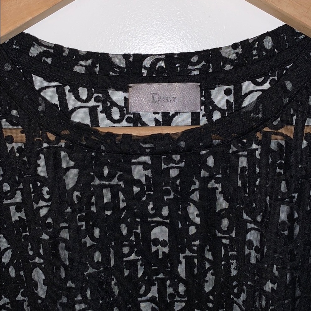 Dior Oblique shirt men’s mesh transparent